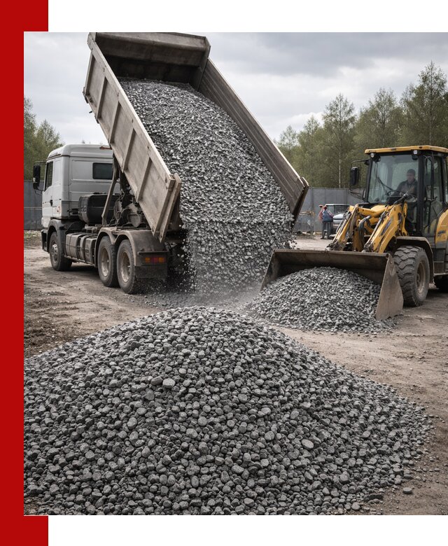 Доставка и продажа щебня гранитного в Калининграде