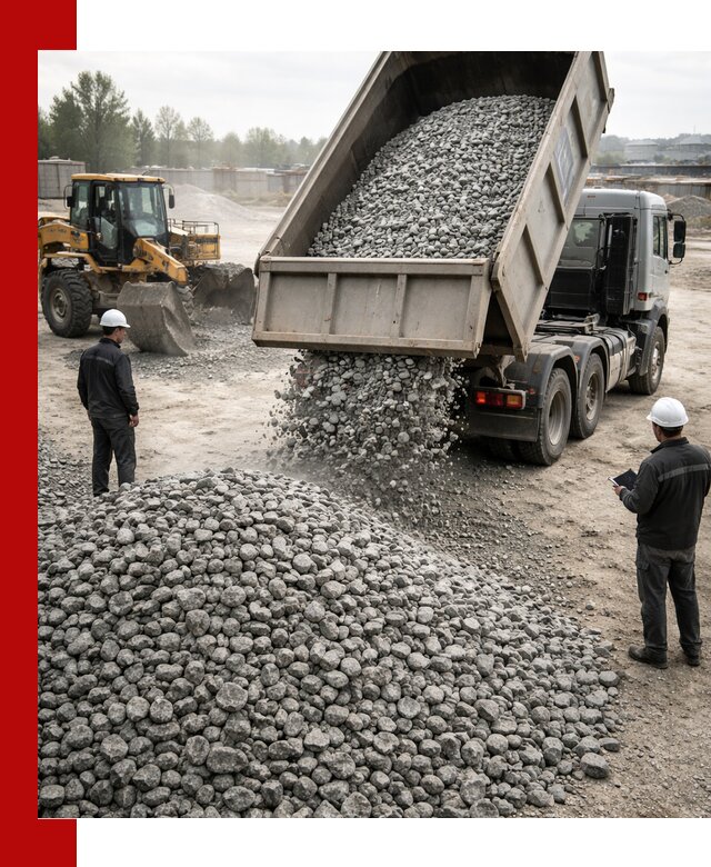 Доставка гранитного щебня фракции 20-40 в Калининграде