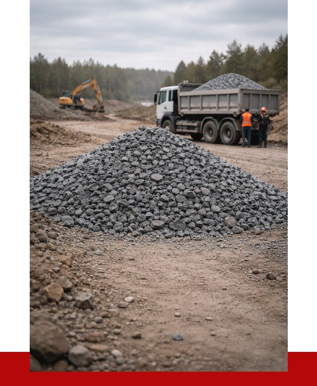 Щебень габбро диабаз фракция 40-70 в Калининграде от 2226 р-ПРОНЕРУДКлн