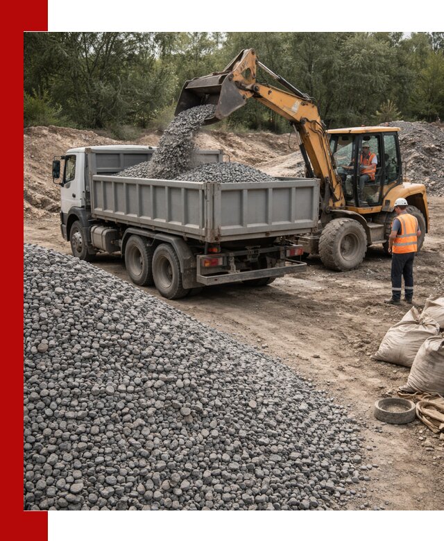 Доставка гравийного щебня в Калининграде оптом и в розницу