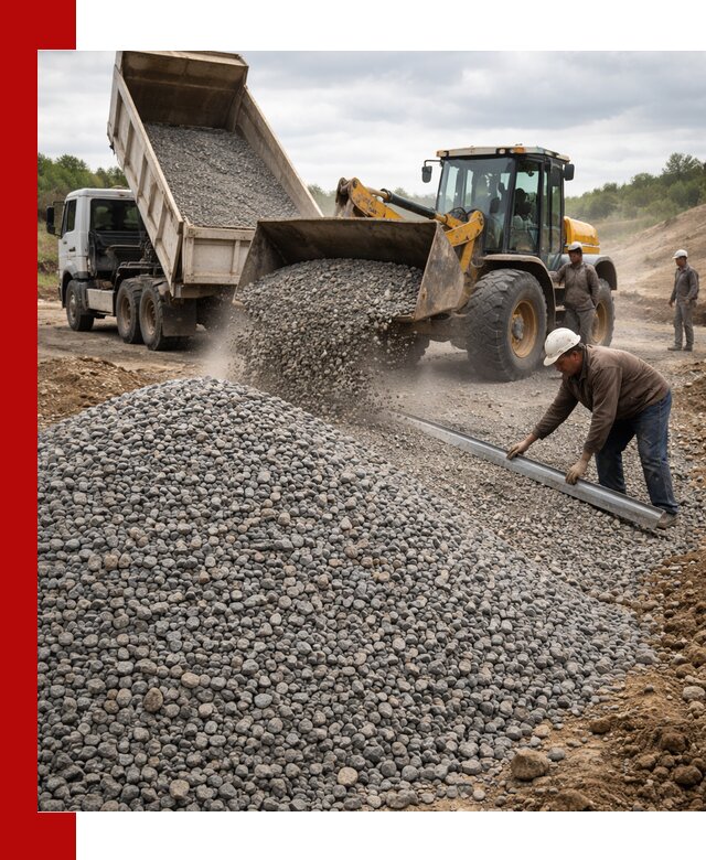 Гравийный щебень фракция 5-20 с доставкой в Калининграде