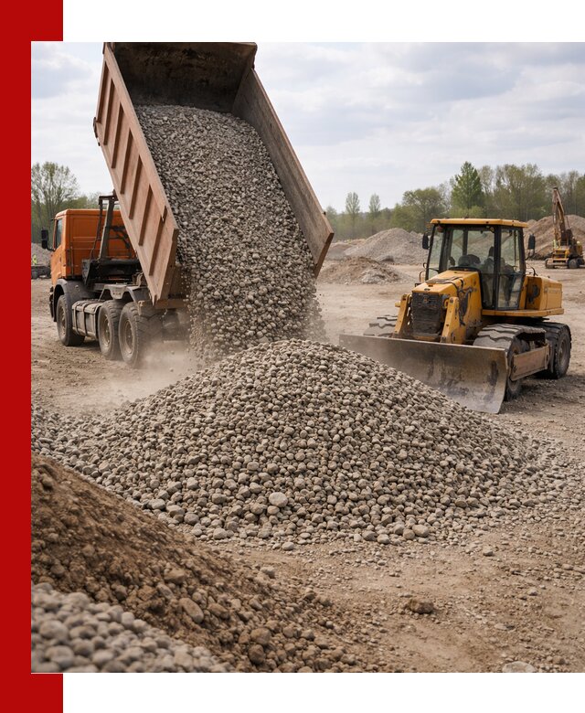 Доставка гравийного щебня фракции 40-70 в Калининграде