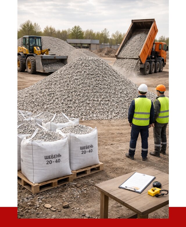 Известняковый щебень 20-40 в Калининграде от 2125 р. ПРОНЕРУДКлн