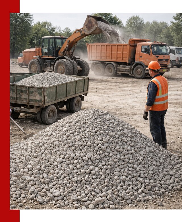 Доставка известнякового щебня фракция 20–40 в Калининграде