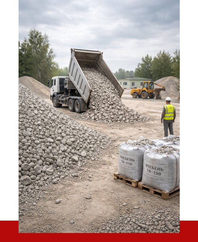 Известняковый щебень фракция 70-150 в Калининграде от 1265 р. | ПРОНЕРУДКлн