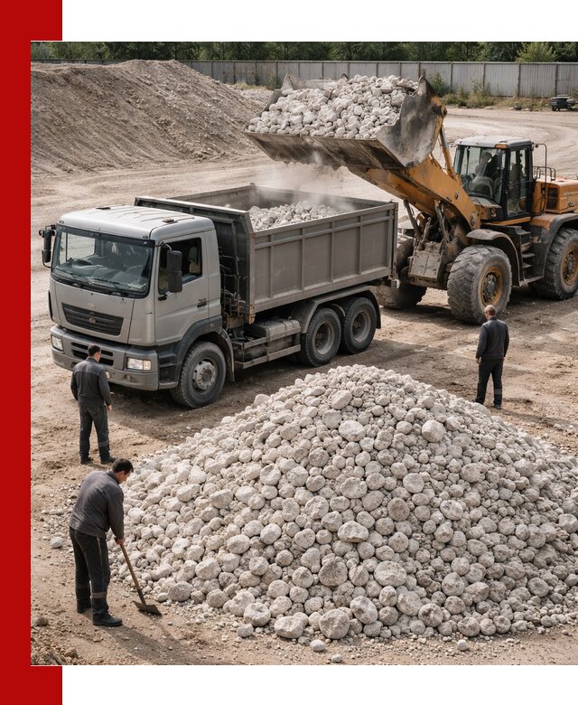 Известняковый щебень фракция 70–150 с доставкой в Калининграде