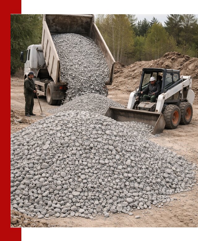 Доставка доломитового щебня в Калининграде напрямую от карьера