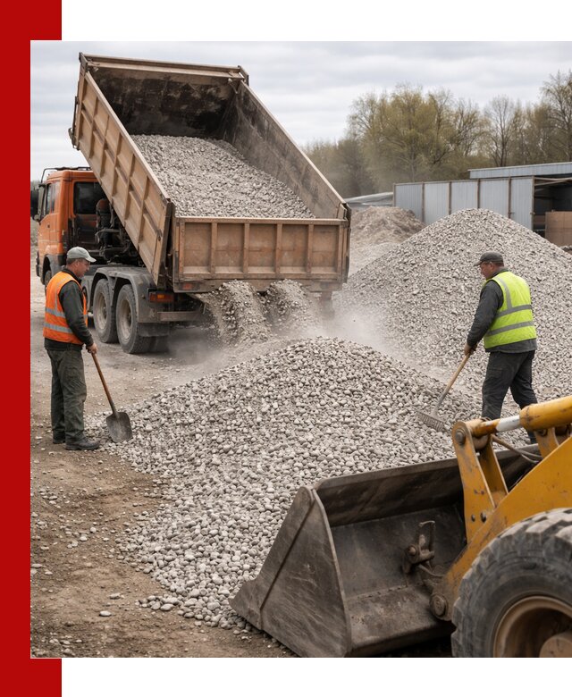 Доломитовый щебень фракции 5-20 с доставкой в Калининграде