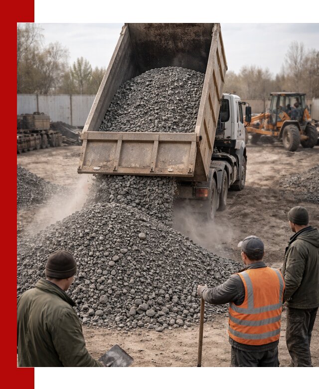 Доставка шлакового щебня в удобные сроки по выгодной цене в Калининграде