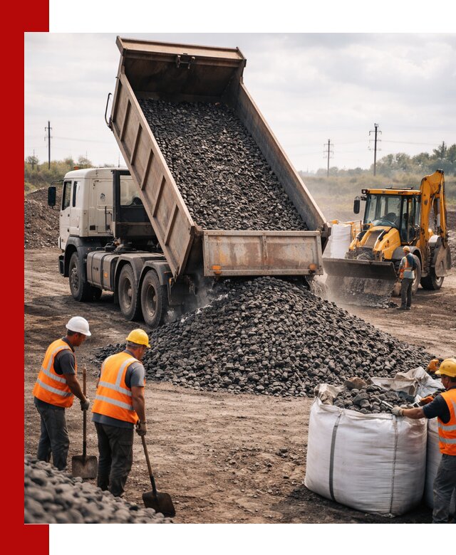 Шлаковый щебень фракция 40-70 с доставкой в Калининграде