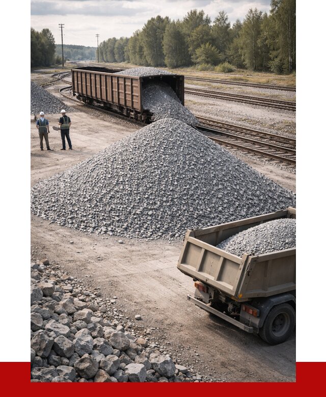 Железнодорожный щебень 20-60 в Калининграде от 1720 р. | ПРОНЕРУДКлн