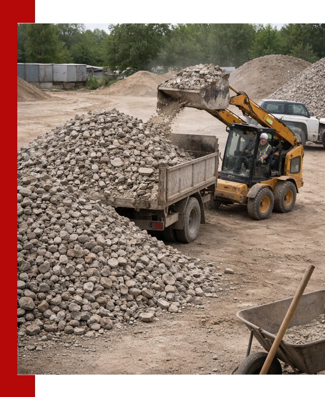 Доставка вторичного щебня в Калининграде для строительных работ