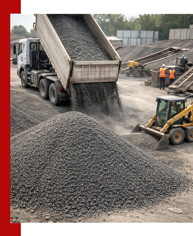 Вторичный щебень фракция 0–5 с доставкой в Калининграде