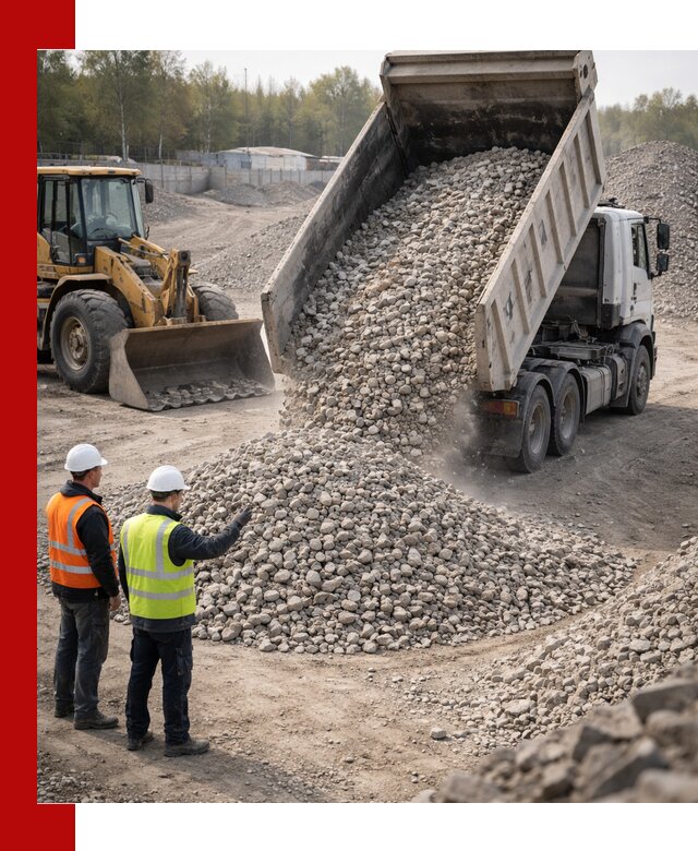 Вторичный щебень фракция 40–70 доставка в Калининграде