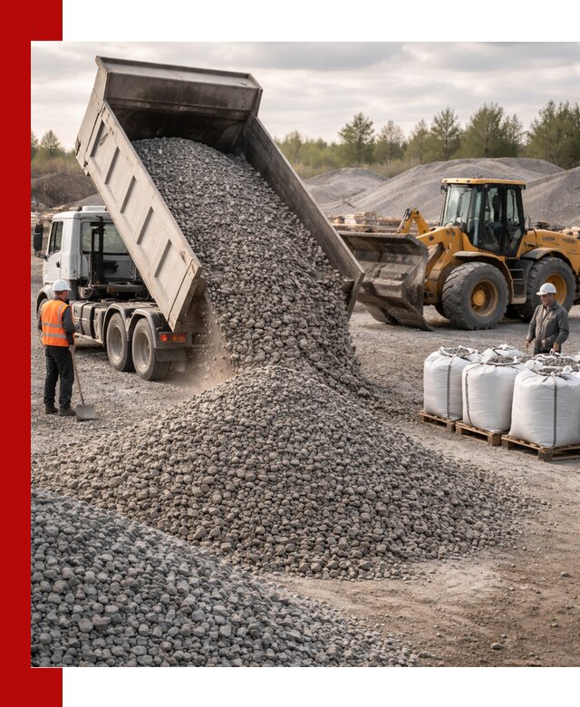 Бетонный щебень фракция 5–20 с доставкой в Калининграде