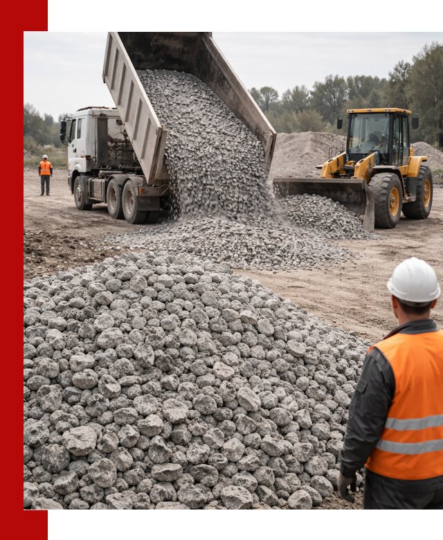 Доставка бетонного щебня фракции 20-40 в Калининграде