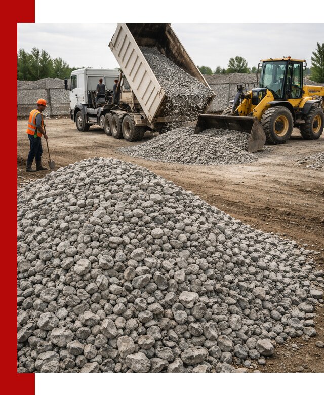 Доставка бетонного щебня фракции 40-70 в Калининграде