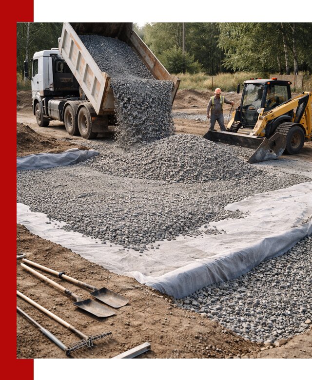 Щебень для фундамента с доставкой в Калининграде