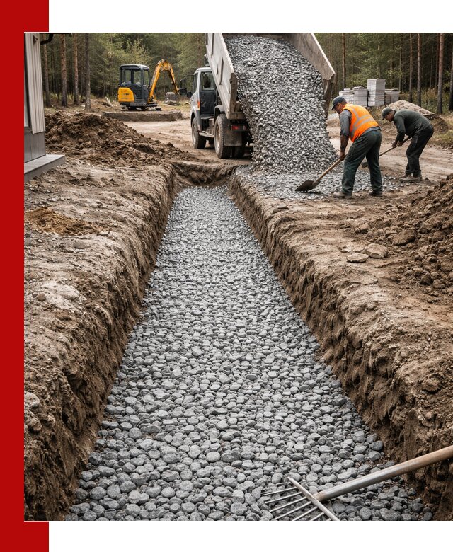 Щебень для дренажа с доставкой в Калининграде высокого качества