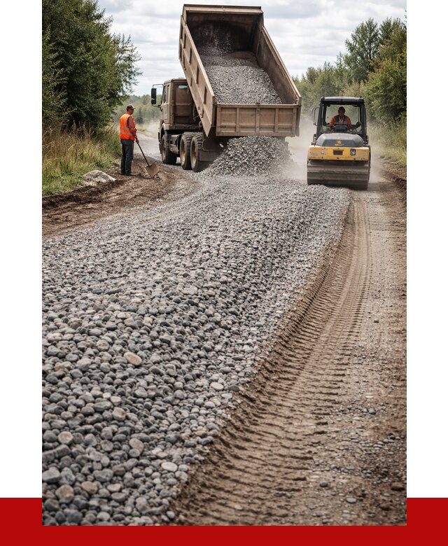 Щебень для отсыпки дороги в Калининграде от 2732 р. ПРОНЕРУДКлн