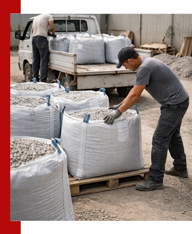 Доставка щебня в мешках по выгодным ценам в Калининграде