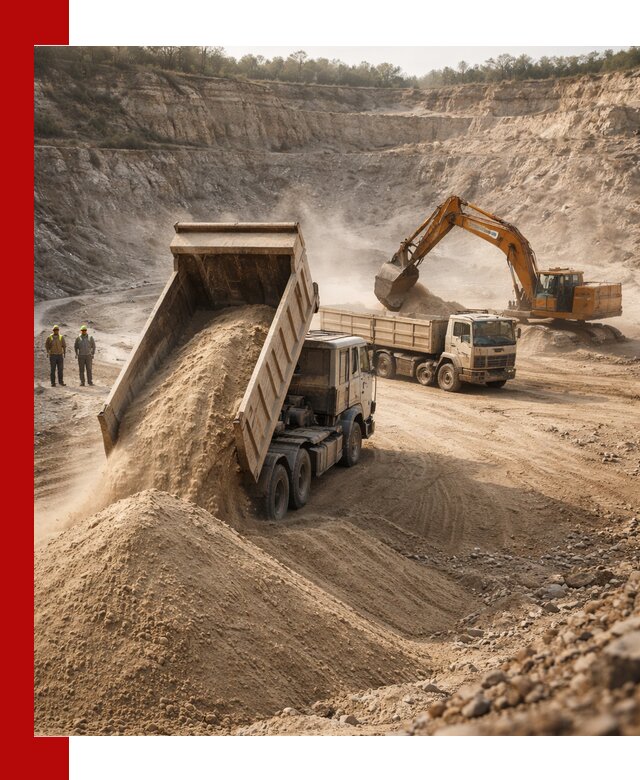 Карьерный песок навалом с доставкой в Калининграде