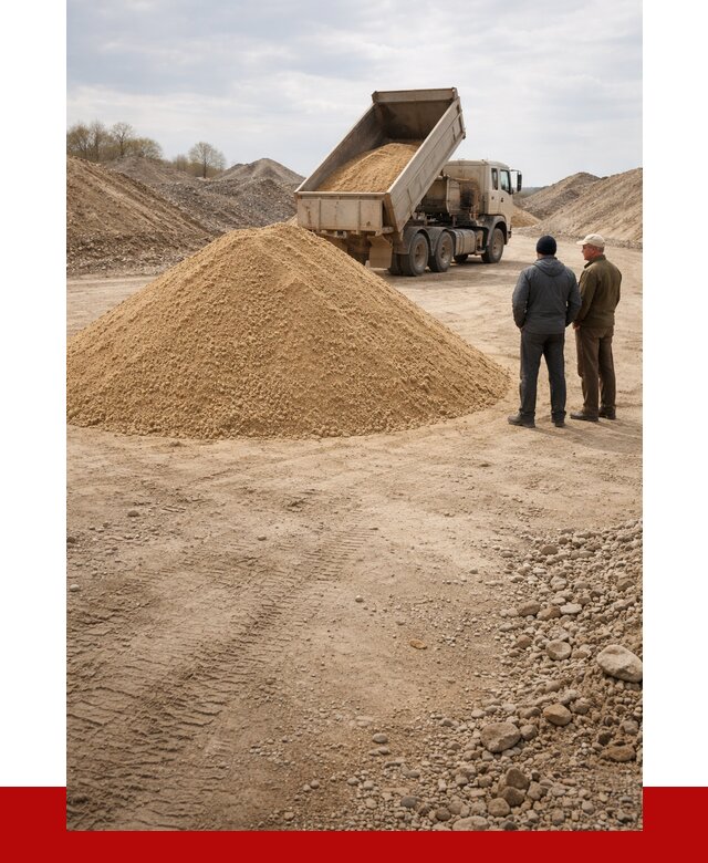 Карьерный песок крупнозернистый в Калининграде от 8600 р | ПРОНЕРУДКлн