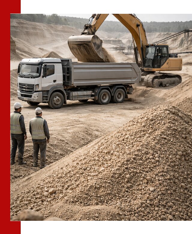 Карьерный крупнозернистый песок с доставкой в Калининграде