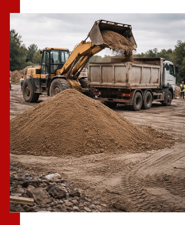 Доставка речного песка навалом в Калининграде быстро и выгодно