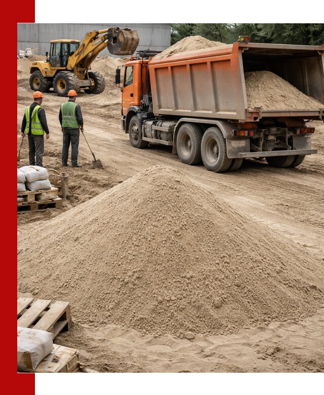 Доставка и продажа мытого речного песка в Калининграде