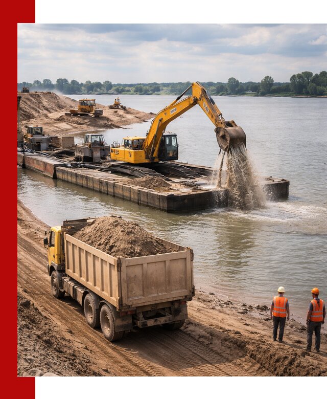 Намывной песок с доставкой в Калининграде оптом и в розницу