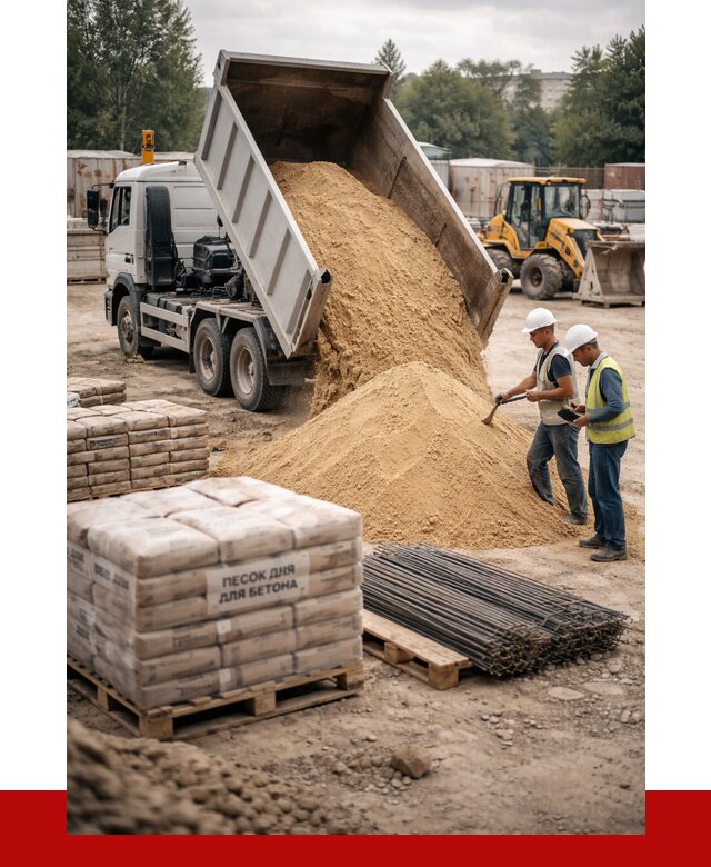 Песок для бетона в Калининграде от 2530 р. с доставкой, ПРОНЕРУДКлн