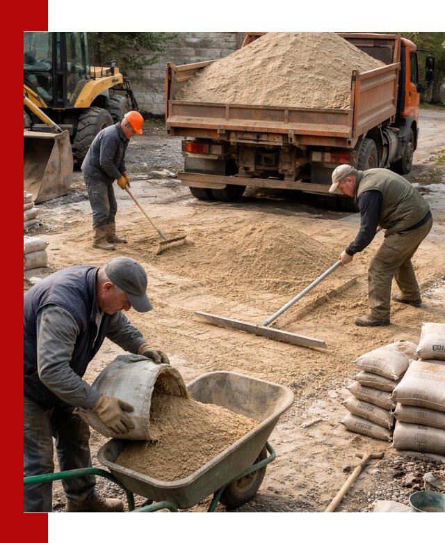 Поставка песка для стяжки в Калининграде с быстрой доставкой