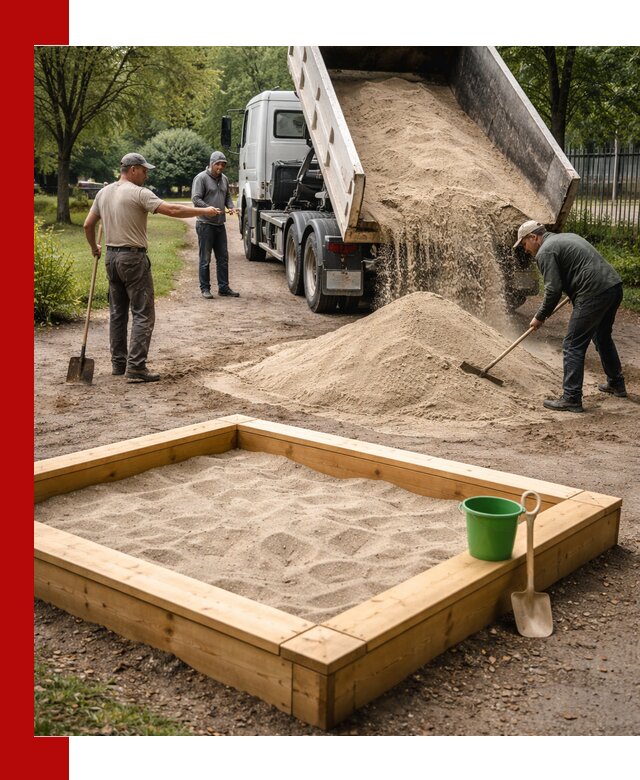 Песок для песочницы с доставкой в Калининграде недорого и чистый