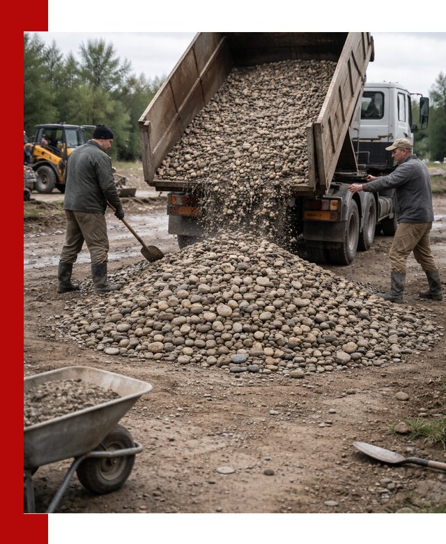Доставка гальки речной оптом и в розницу в Калининграде