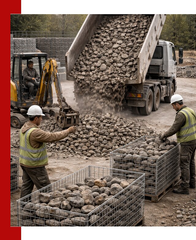 Камень для габионов фракция 100–201 в Калининграде