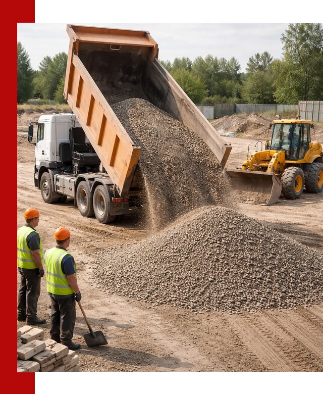 Доставка щебёночно-песчаной смеси ЩПС С7 в Калининграде