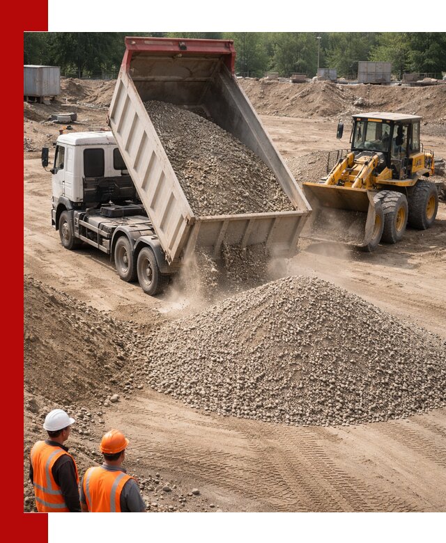 Щебень с песком (ЩГПС С2) с доставкой в Калининграде