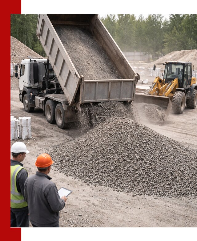 Доставка и продажа гранитного отсева 0-10 в Калининграде