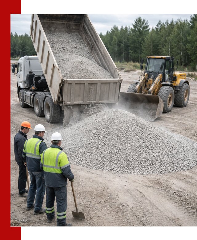 Известняковый отсев 0-5 доставка в Калининграде быстро и выгодно