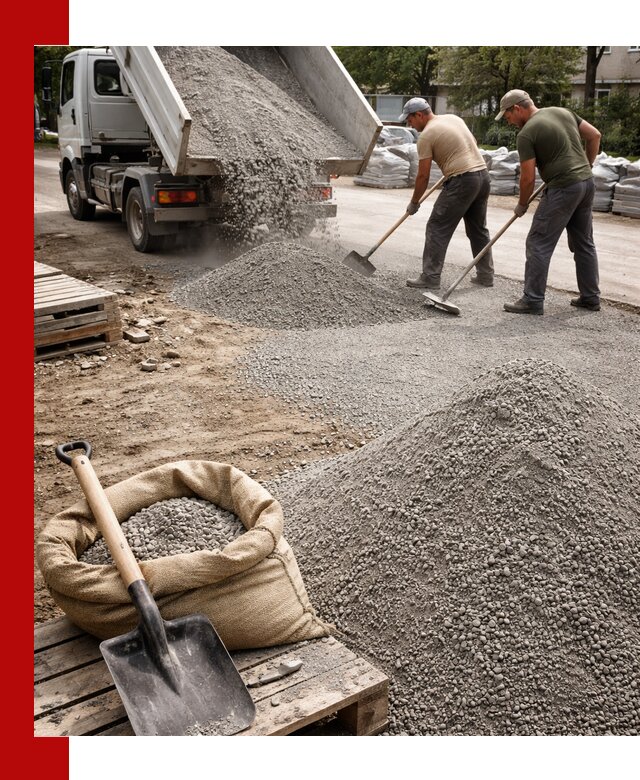 Отсев для тротуарной плитки в Калининграде — доставка и укладка