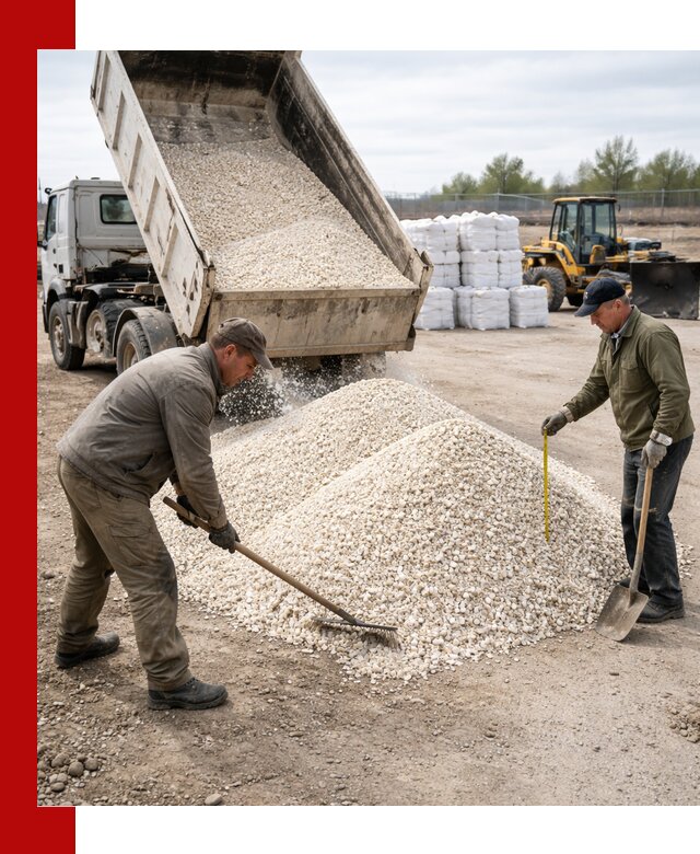 Мраморная крошка с доставкой и разгрузкой в Калининграде