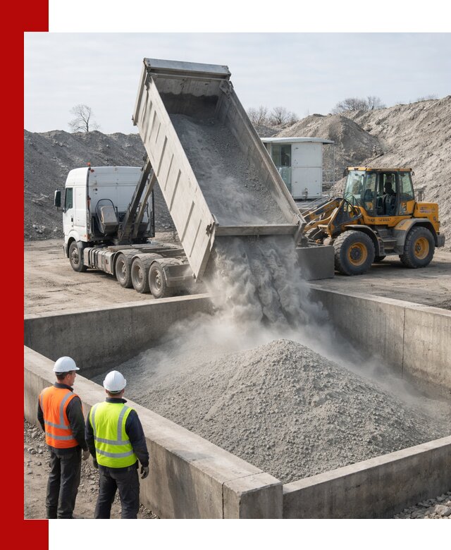 Доставка цемента навалом в Калининграде крупными партиями