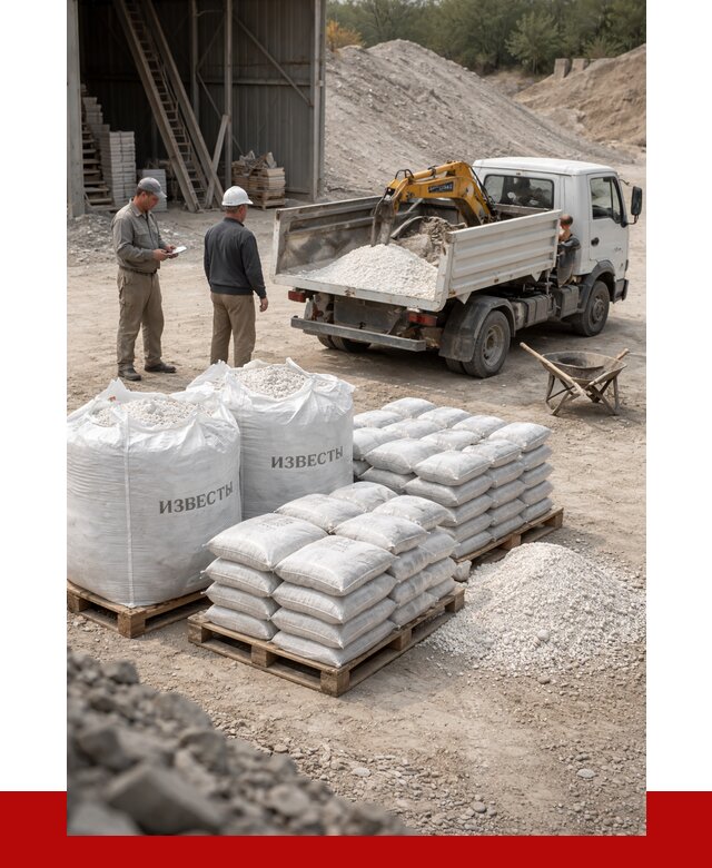 Известь строительная в Калининграде с доставкой от 4250 р. | ПРОНЕРУДКлн