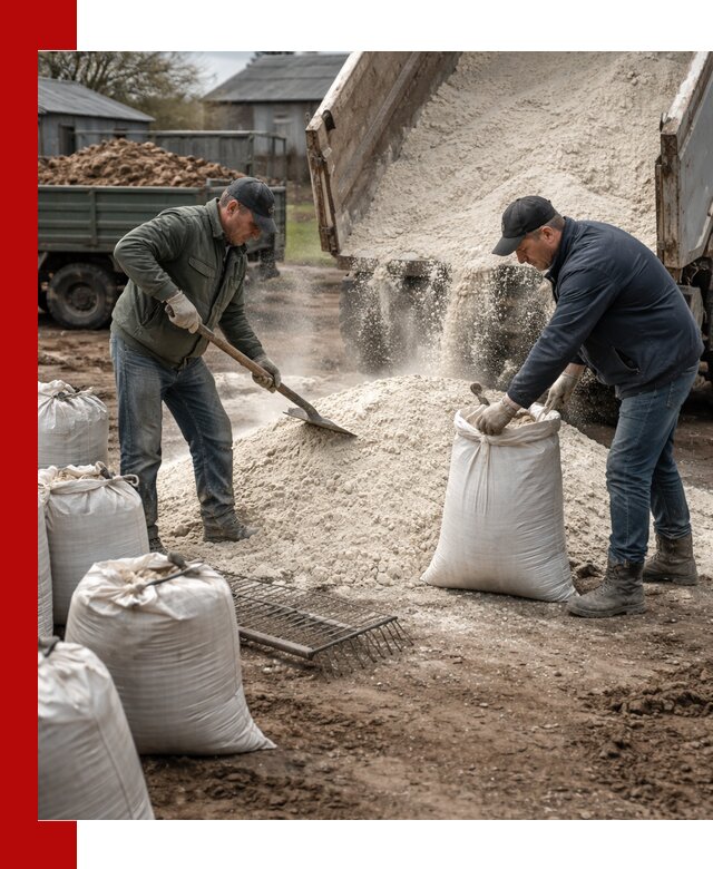 Доставка извести пушонки в Калининграде оптом и мелким оптом