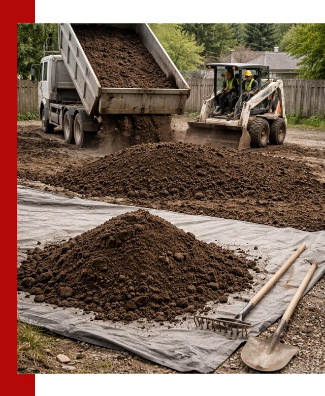 Грунт для отсыпки участка с доставкой в Калининграде