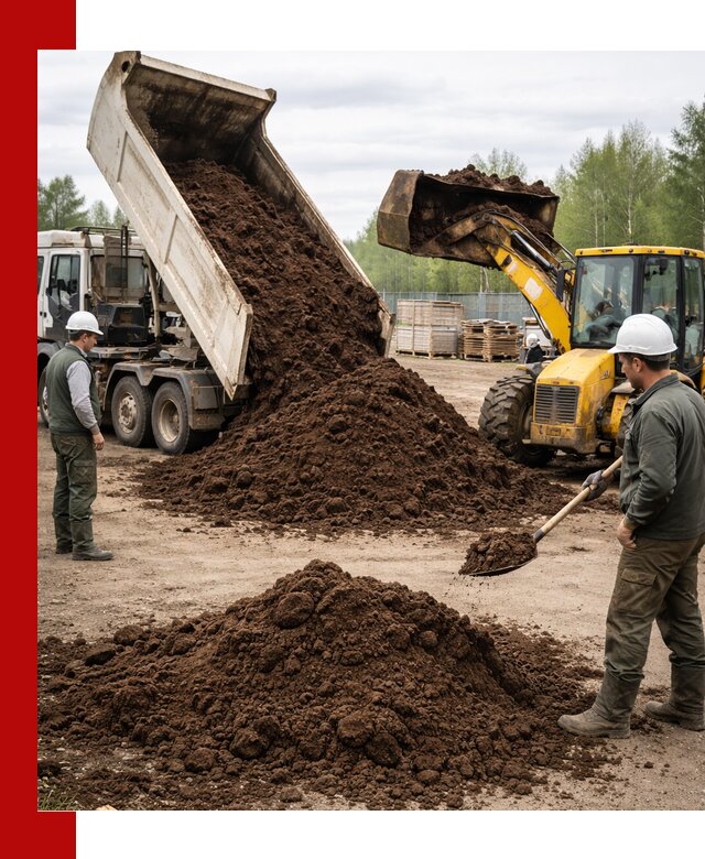 Доставка торфа оптом и в мешках в Калининграде