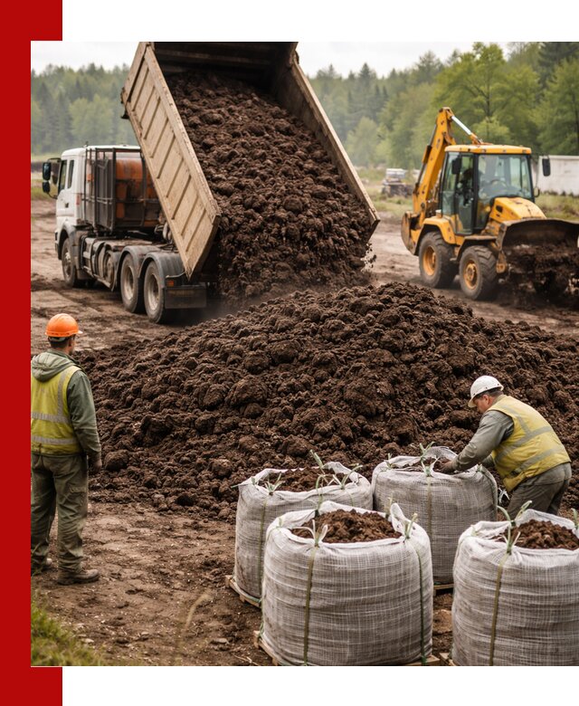 Доставка нейтрального торфа в Калининграде оптом и в розницу