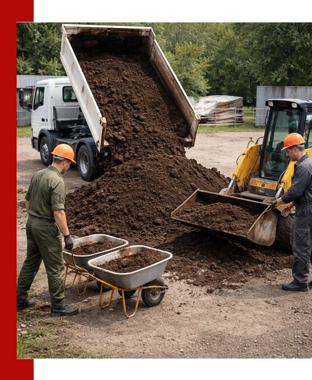 Доставка торфо-земляной смеси в Калининграде для огорода и ландшафта
