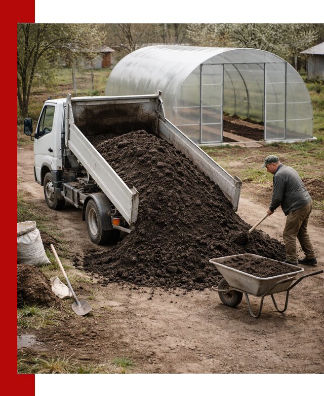 Чернозем для теплицы с доставкой в Калининграде